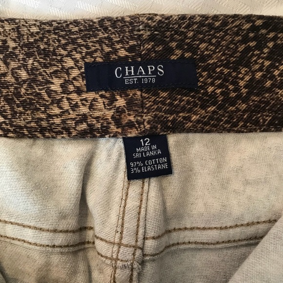 NWT Chaps Animal Print Skirt-12 - Picture 5 of 5